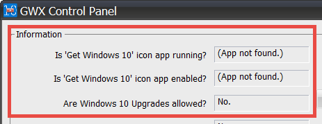 Logo for GWX Control Panel