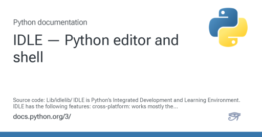 Logo for IDLE (Python 3)