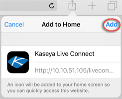 Logo for Kaseya LiveConnect