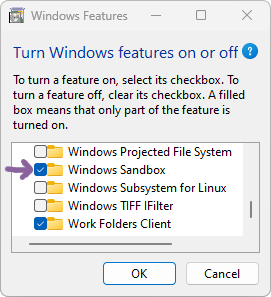 Logo for Turn Windows features on or off (optionalfeatures.exe)
