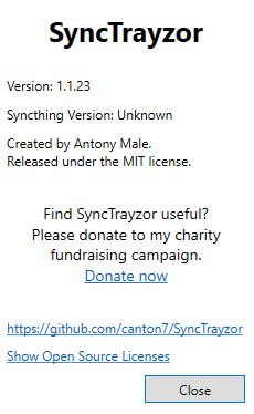 Logo for SyncTrayzor (open-source project by GitHub user 'canton7')